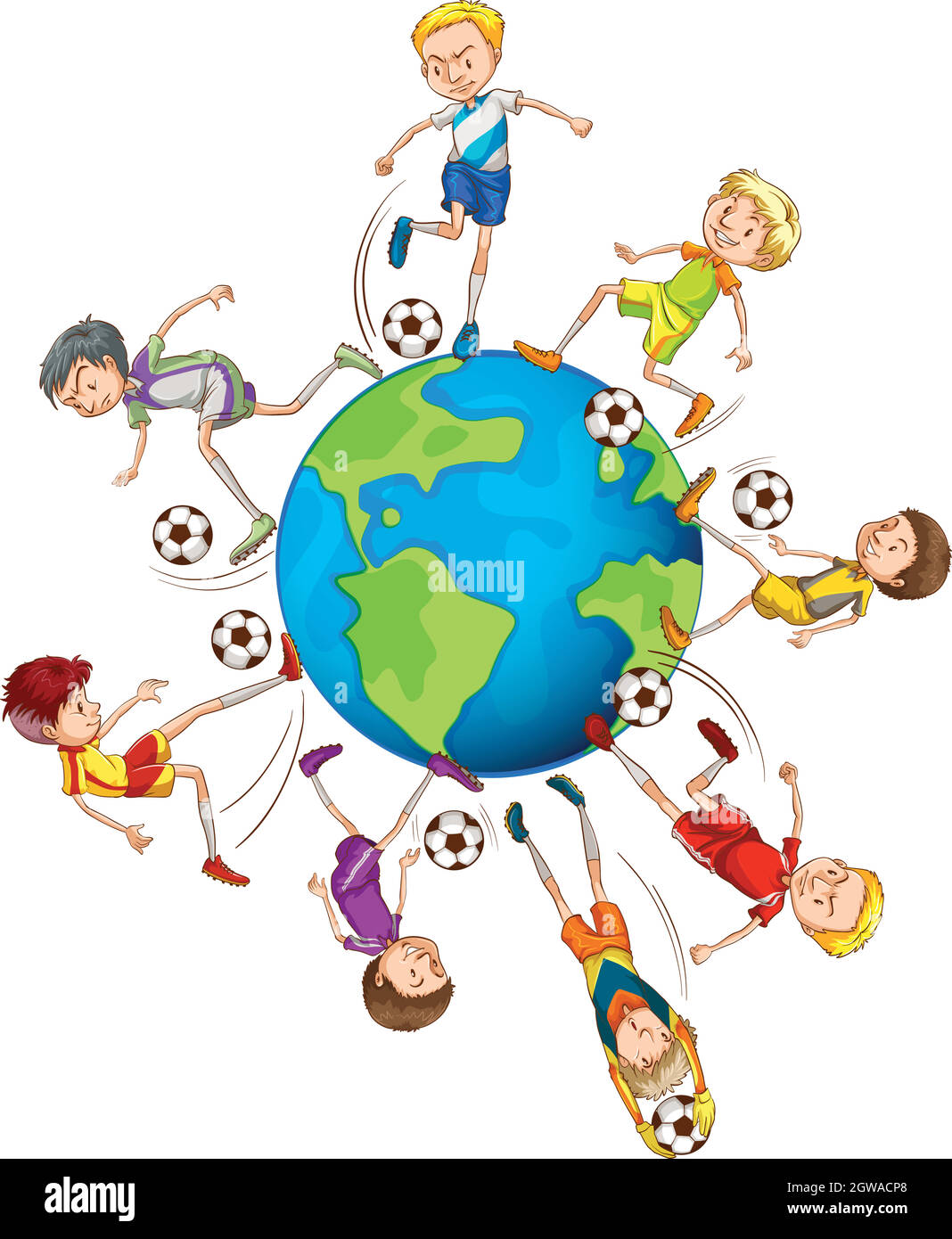 Playing Around The World Stock Vector Images - Alamy