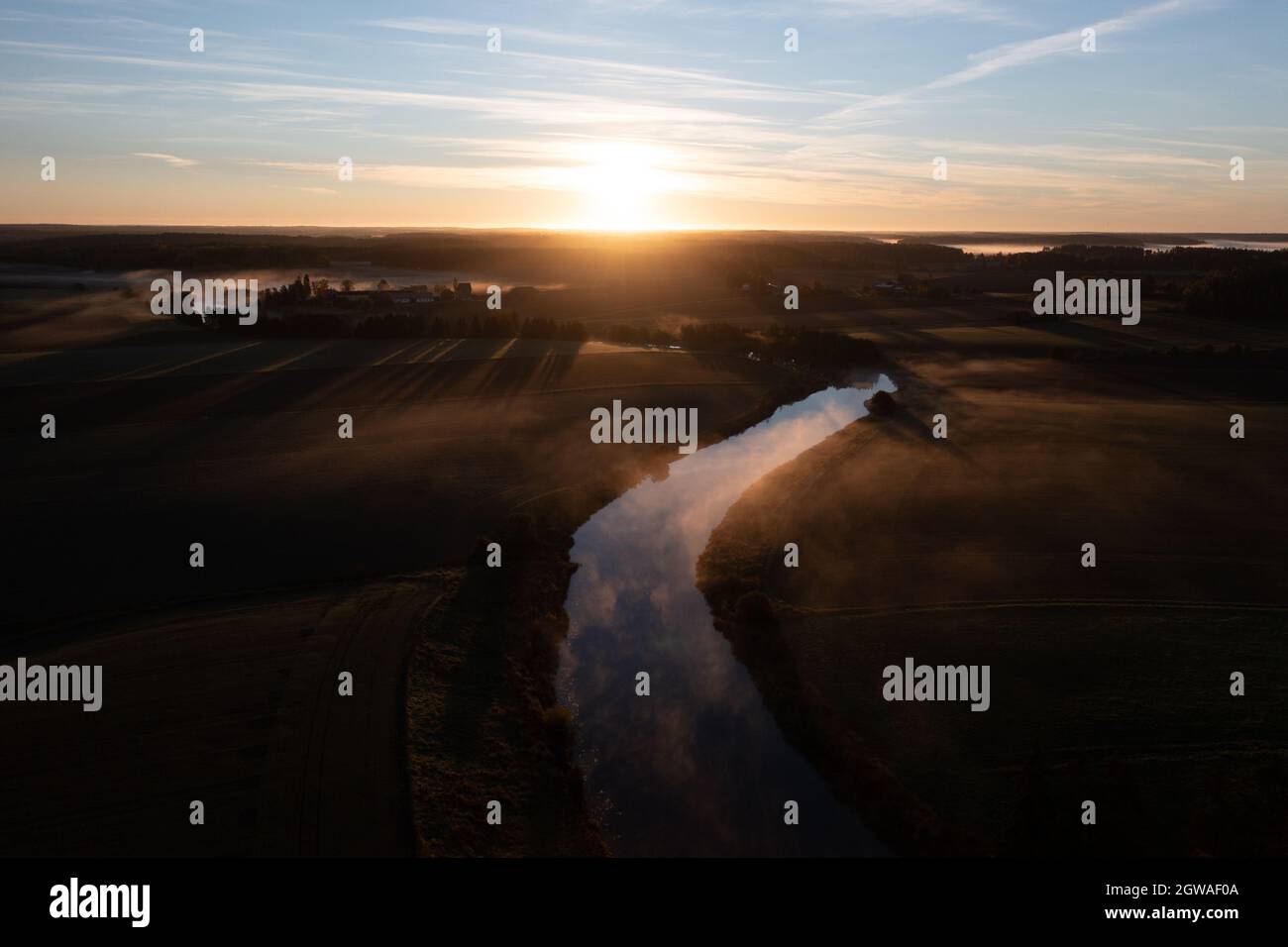 Misty sunrise on rural hi-res stock photography and images - Alamy