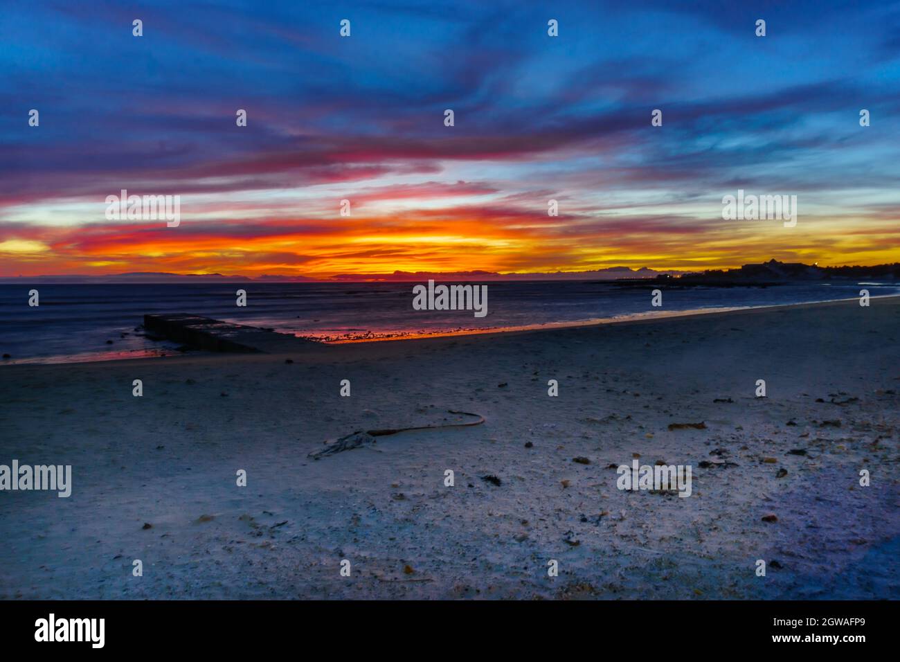 Sunset South Africa Strand Stock Photo