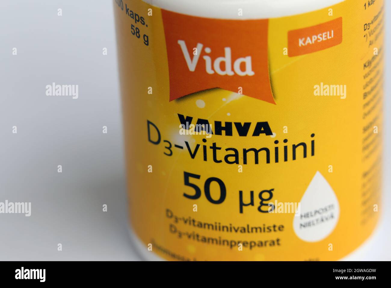 Finnish vitamin D capsules. Vitamin D is important for your immunity