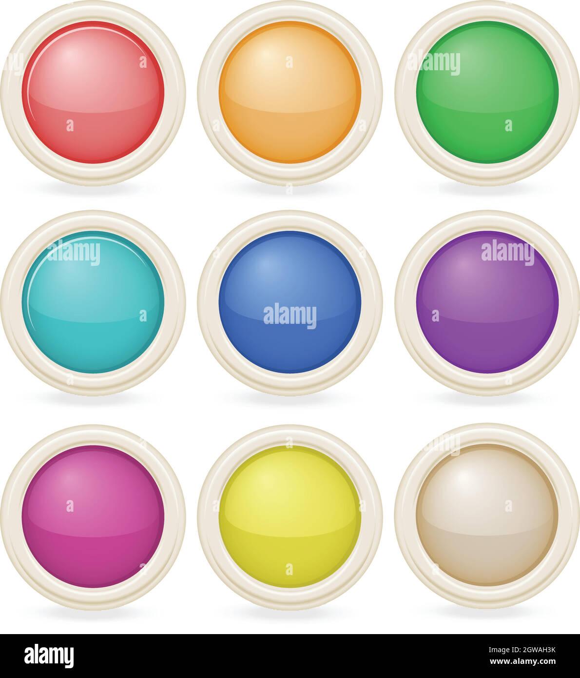 Colorful web design buttons Stock Vector