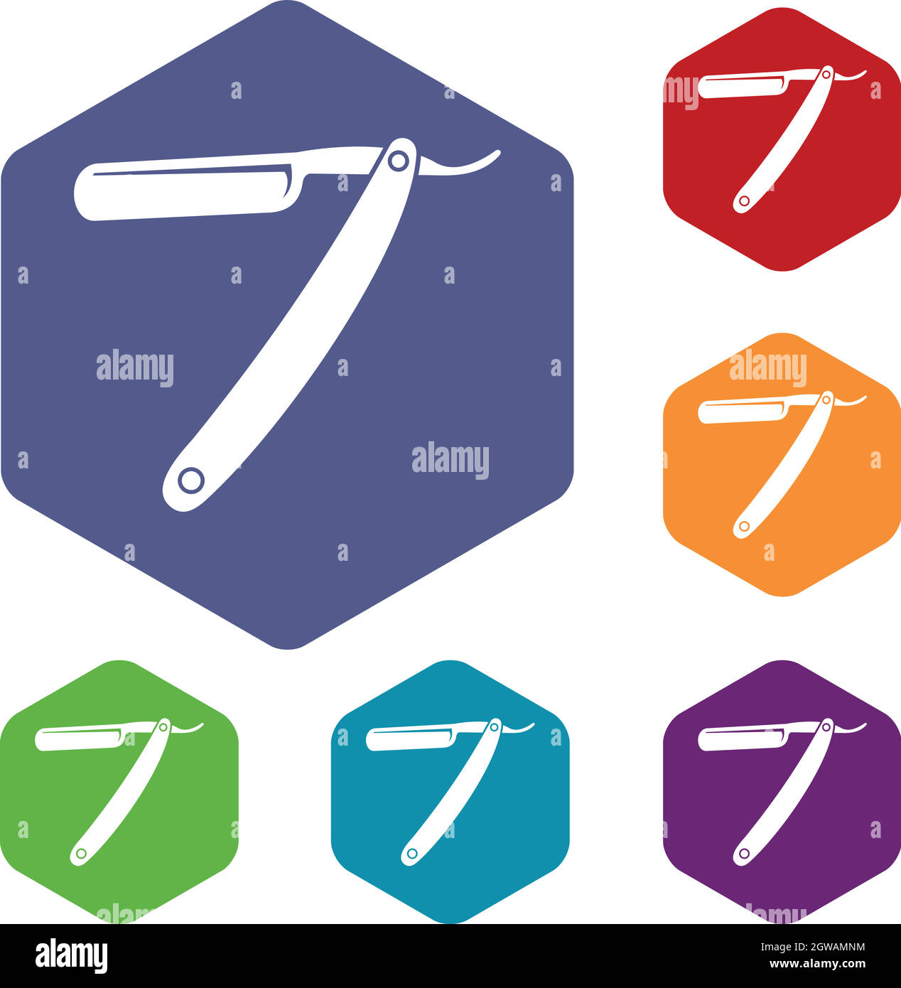 Razor blade icons set Stock Vector Image & Art Alamy