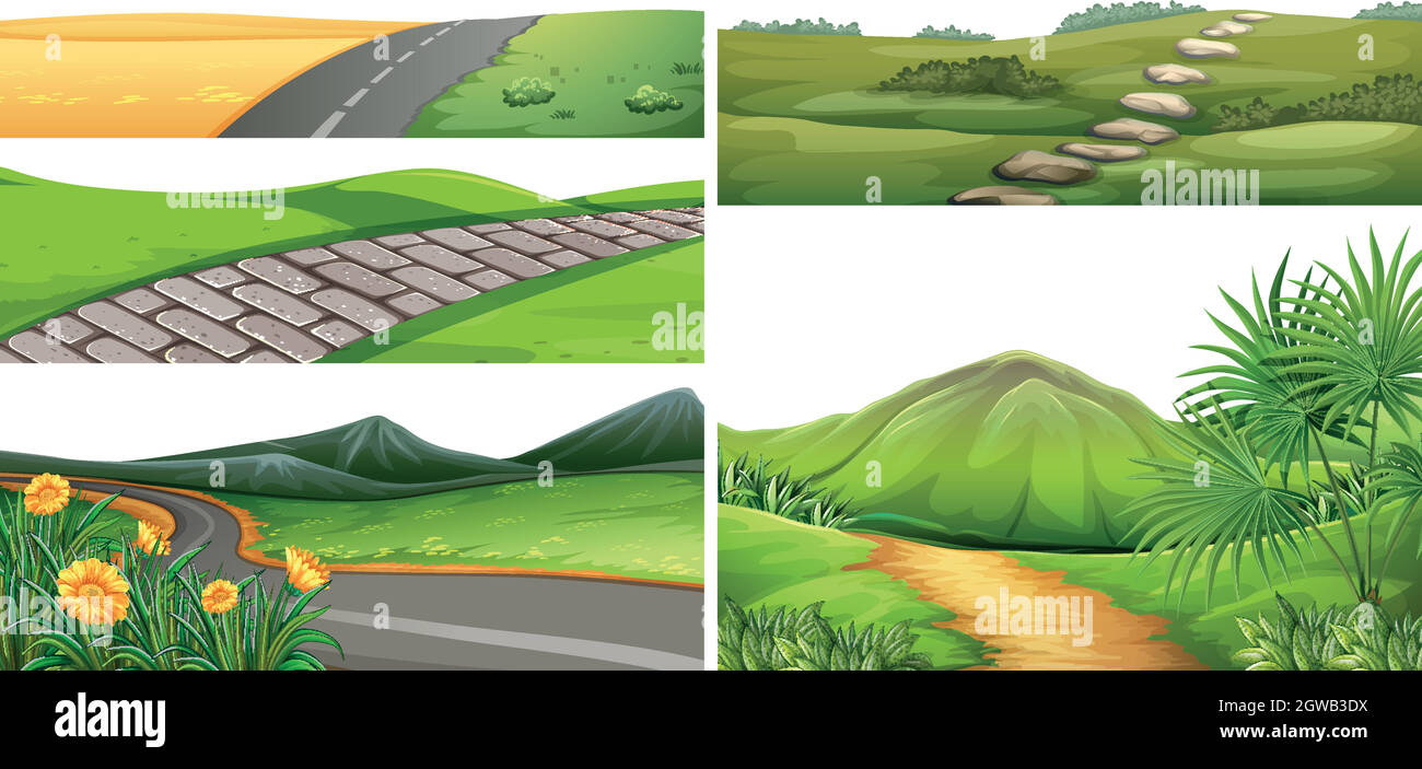 A park landscape Stock Vector Images - Alamy, image size:1300x703