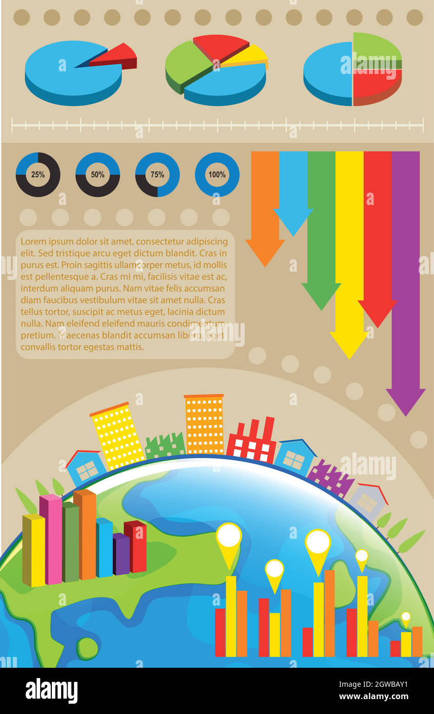 An infochart of the environment Stock Vector