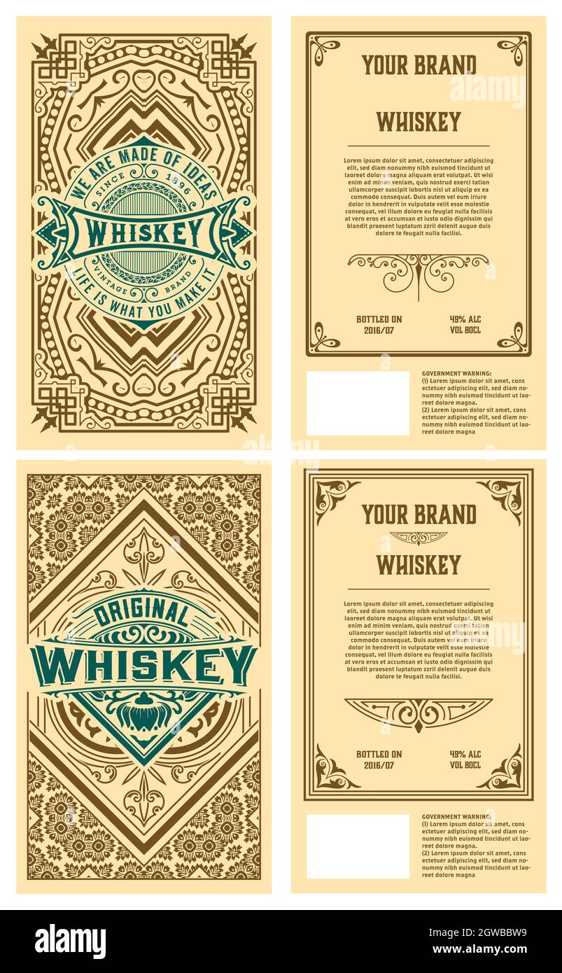 Set of 2 vintage labels for packing Stock Vector Image & Art - Alamy