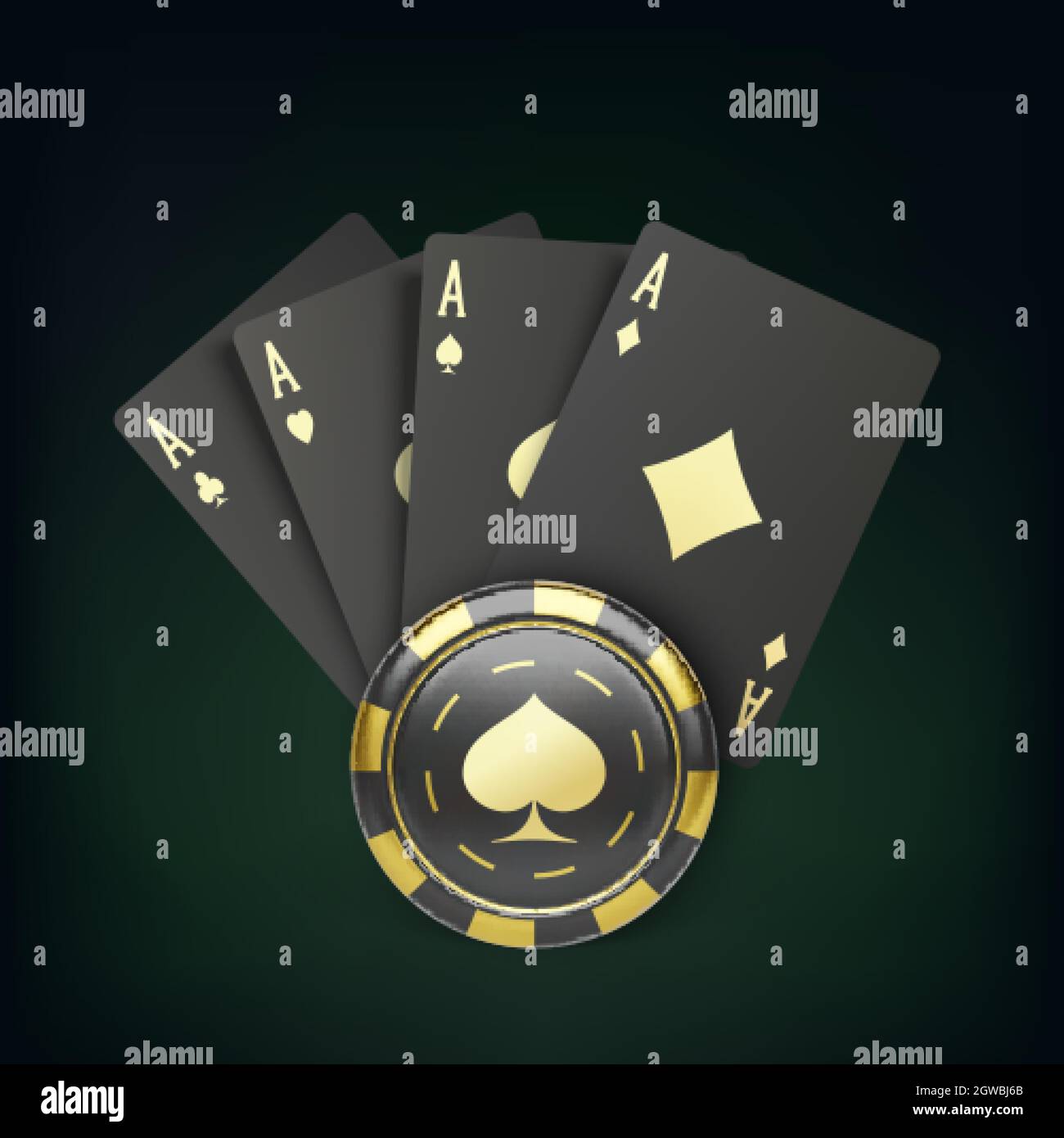 Premium Vector  Casino vegas ace of spade with gold frame and diamonds  around