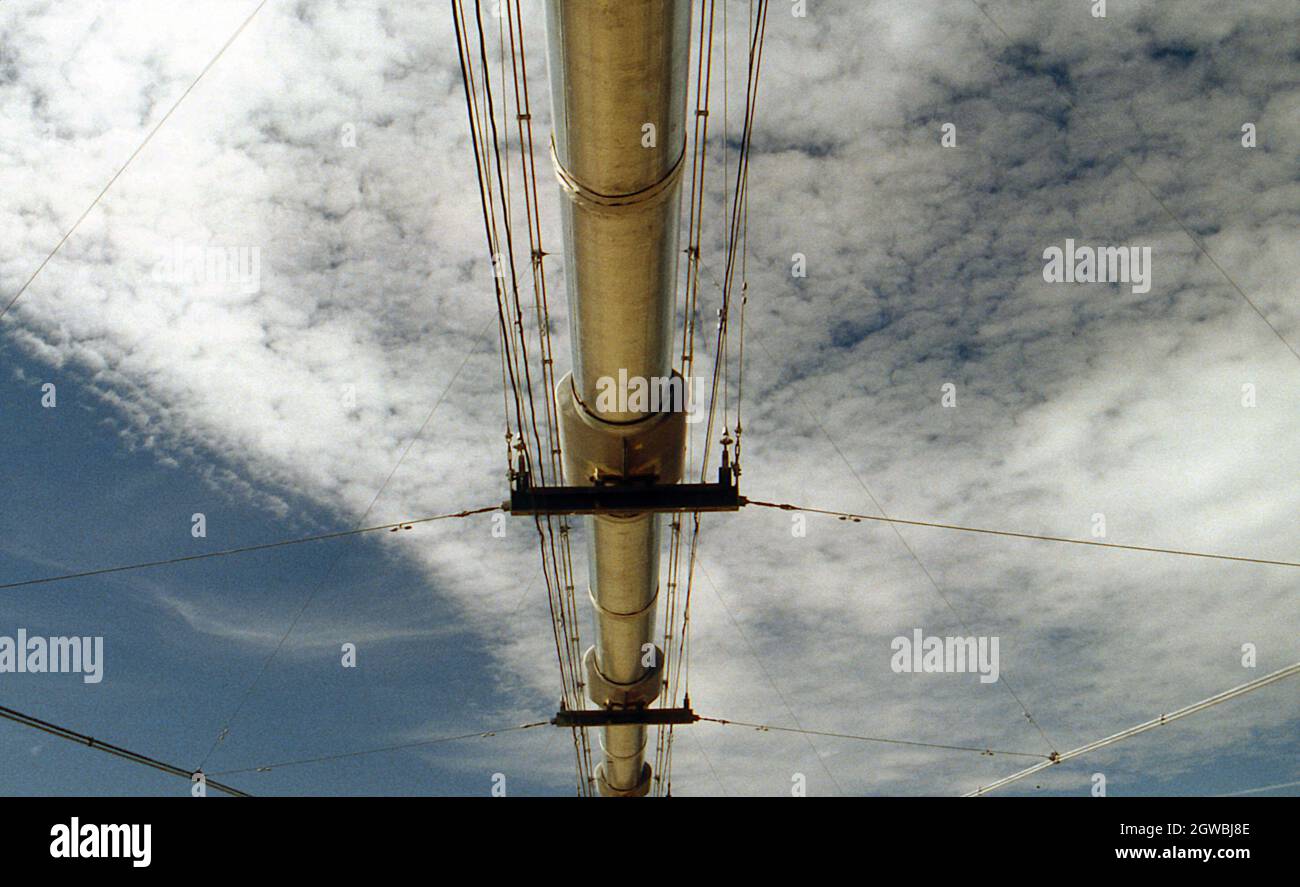 The  Trans Alaska Pipeline crosses the tanana river Stock Photo