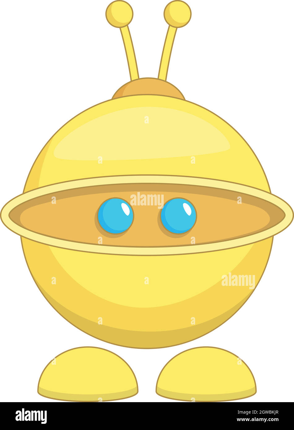 Cute robot toy icon, cartoon style Stock Vector Image & Art Alamy