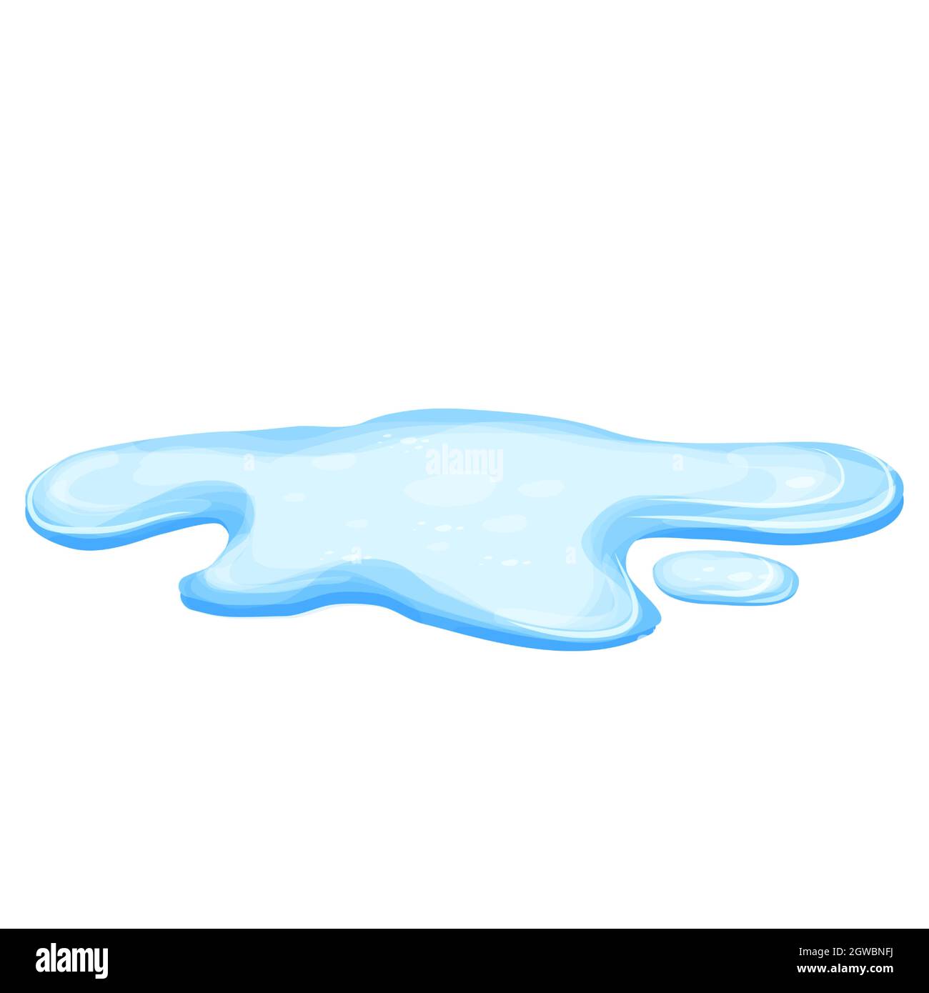 Water puddle in cartoon style isolated on white background. Spill, lake or  liquid. Design element. Seasonal object. Vector illustration Stock Vector  Image & Art - Alamy