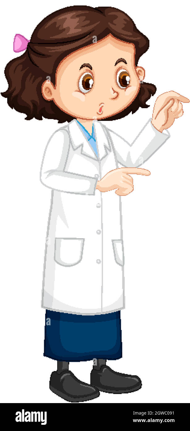 Young researcher wearing lab coat Stock Vector Images Alamy