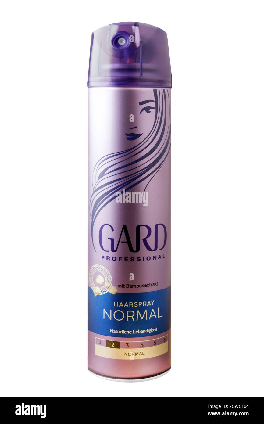 Hamburg, Germany - October 1 2021: Gard Professional Hair Spray isolated on  white background Stock Photo - Alamy