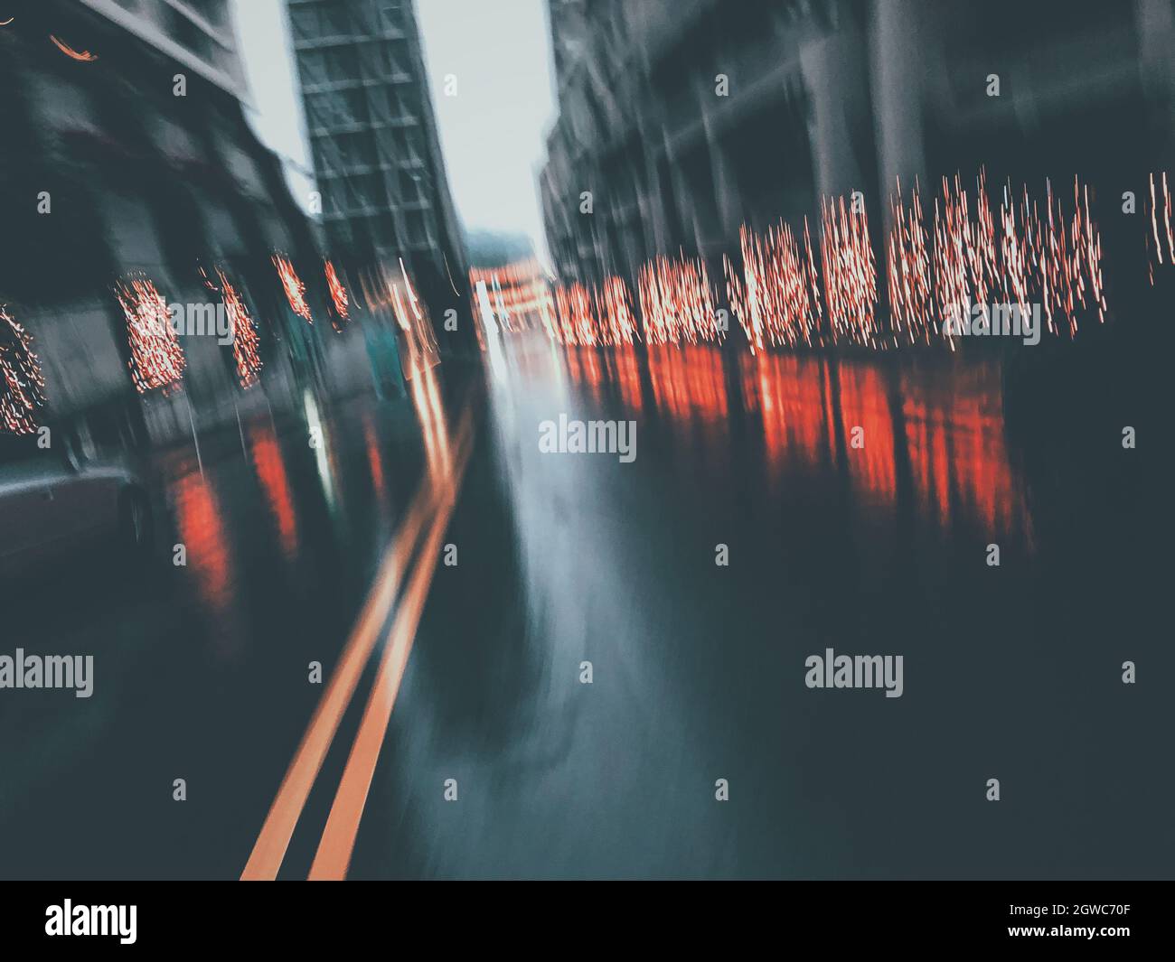 Rainy Motion Blur Stock Photo