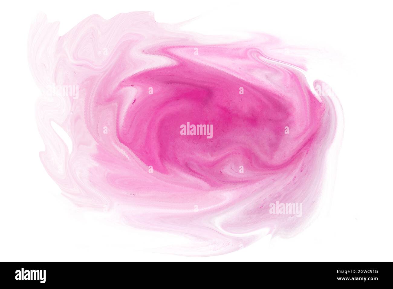 Abstract pink watercolor on white background, 3d rendering Stock Photo
