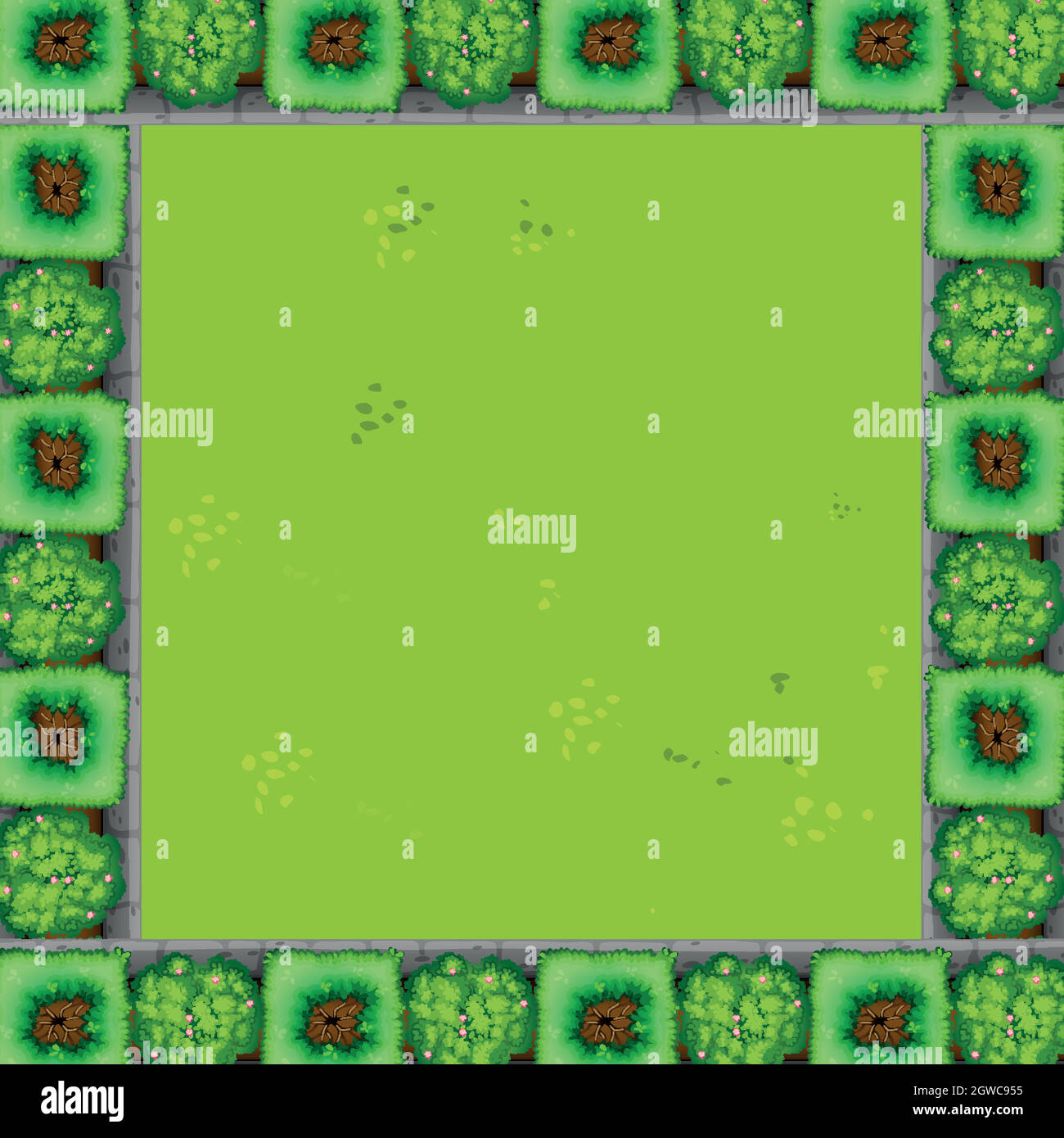 A green garden border Stock Vector Image & Art Alamy