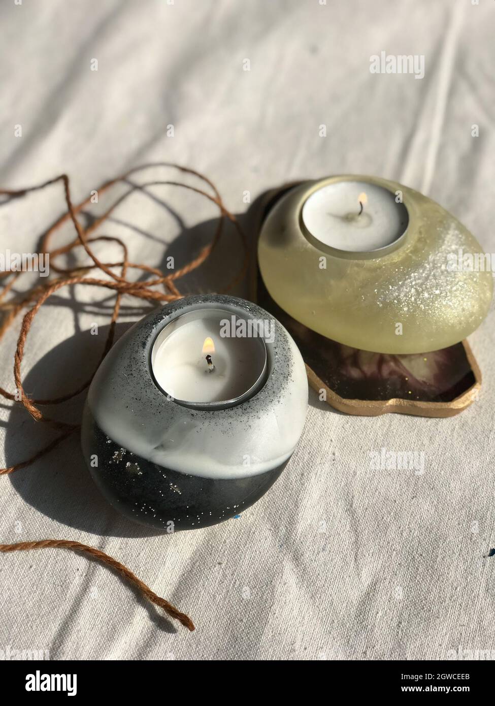 Epoxy Resin Candle Stock Photo Alamy