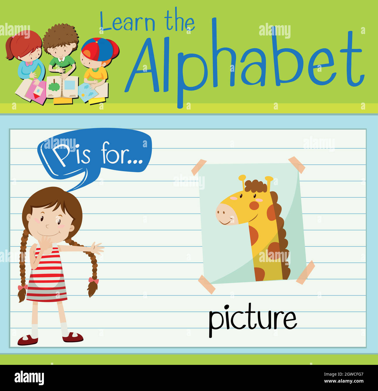 Flashcard letter P is for picture Stock Vector Image & Art - Alamy