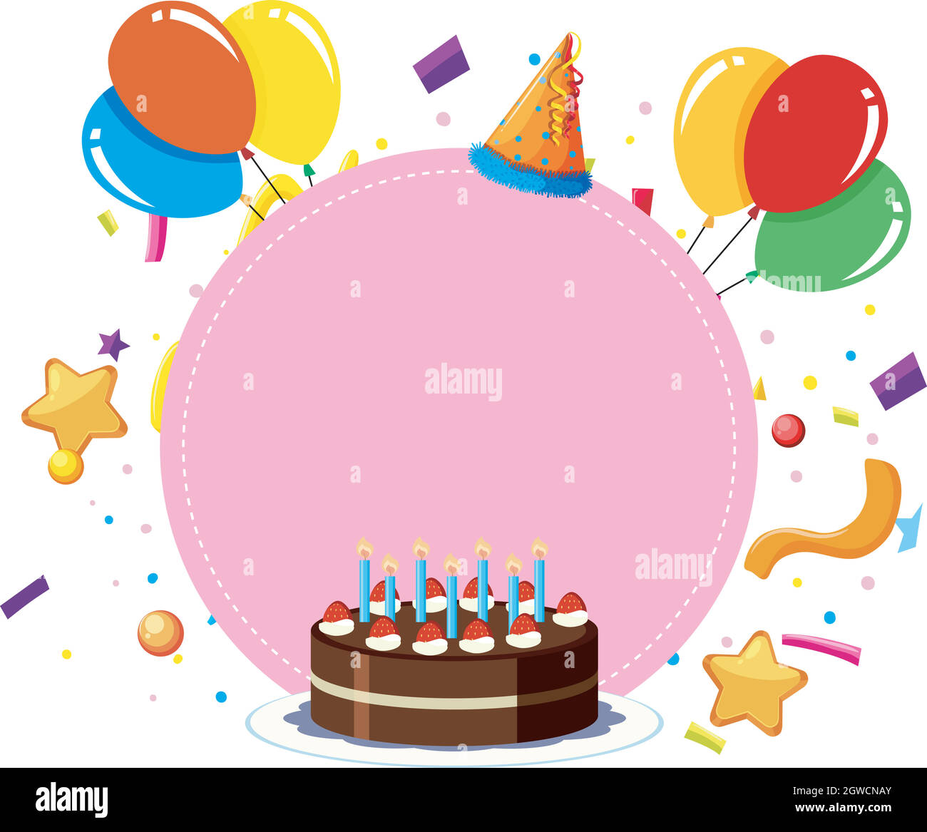 A Birthday Card Template Stock Vector Image Art Alamy a-birthday-card-template-stock-vector-image-art-alamy