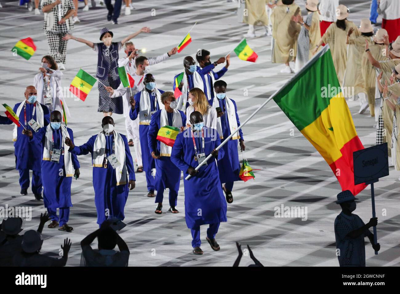 JULY 23rd, 2021 - TOKYO, JAPAN: Senegal' s flag bearers Jeanne Boutbien