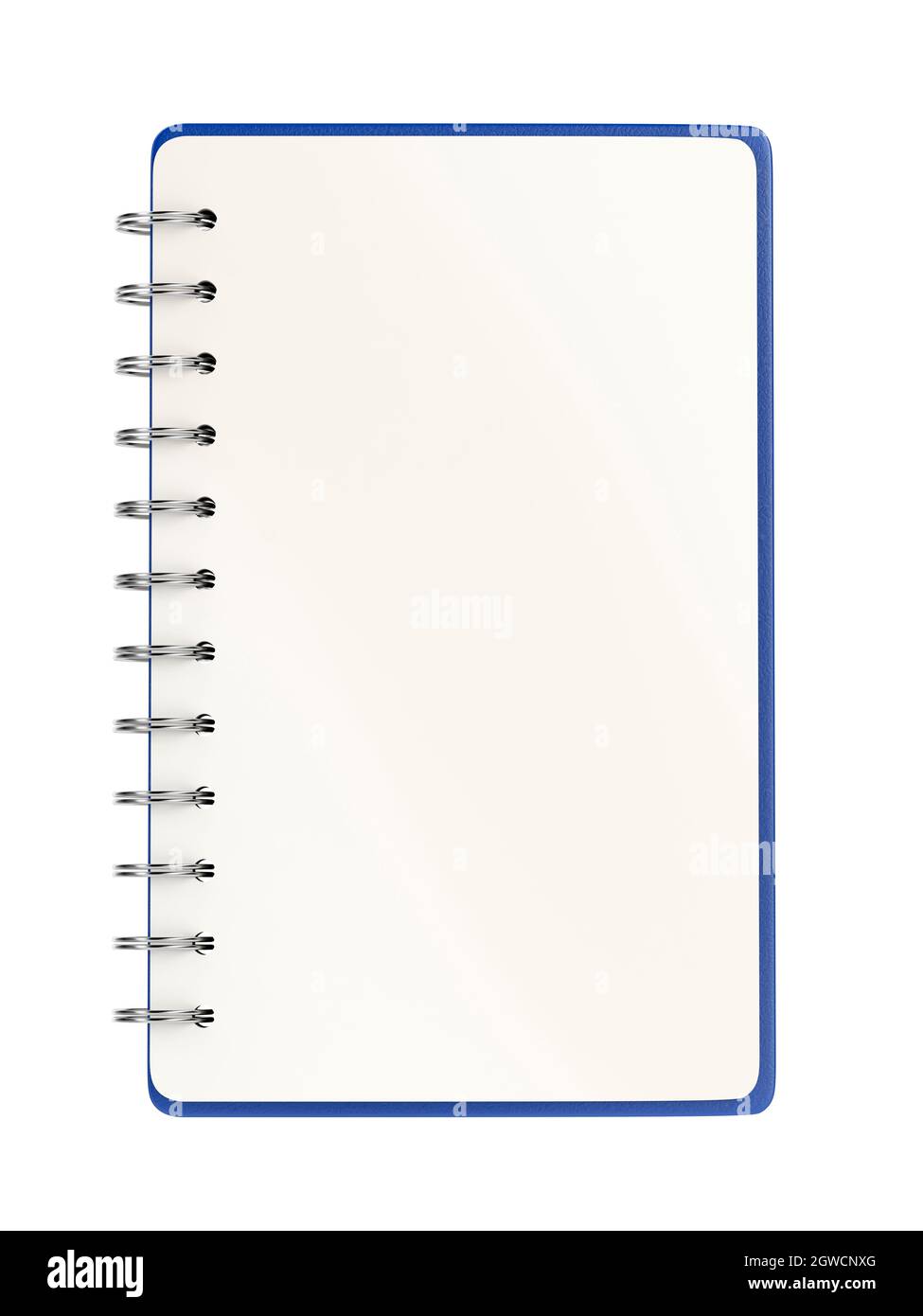 Blank spiral notebook isolated on white background Stock Photo - Alamy