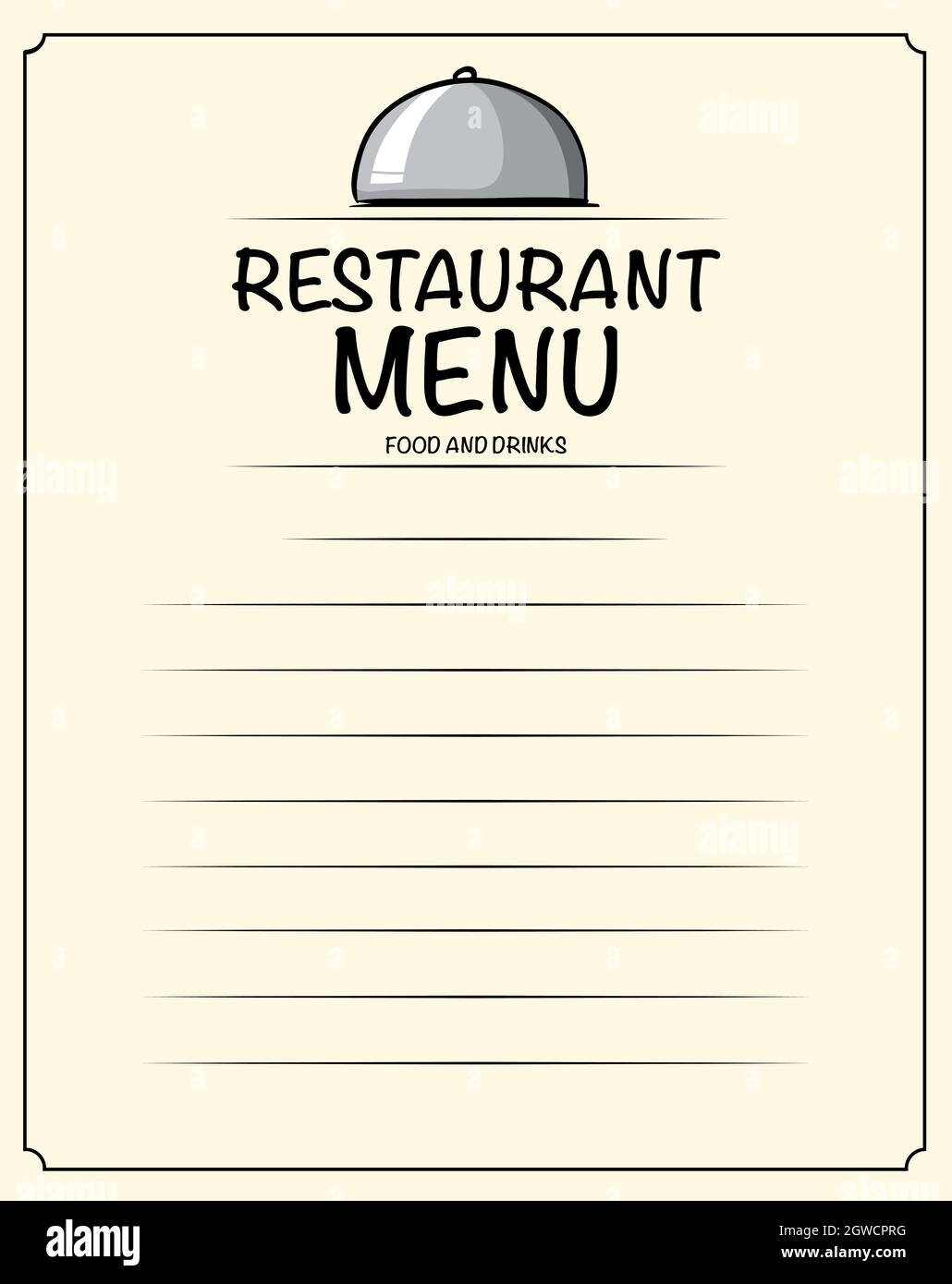 Line paper design with restaurant Stock Vector