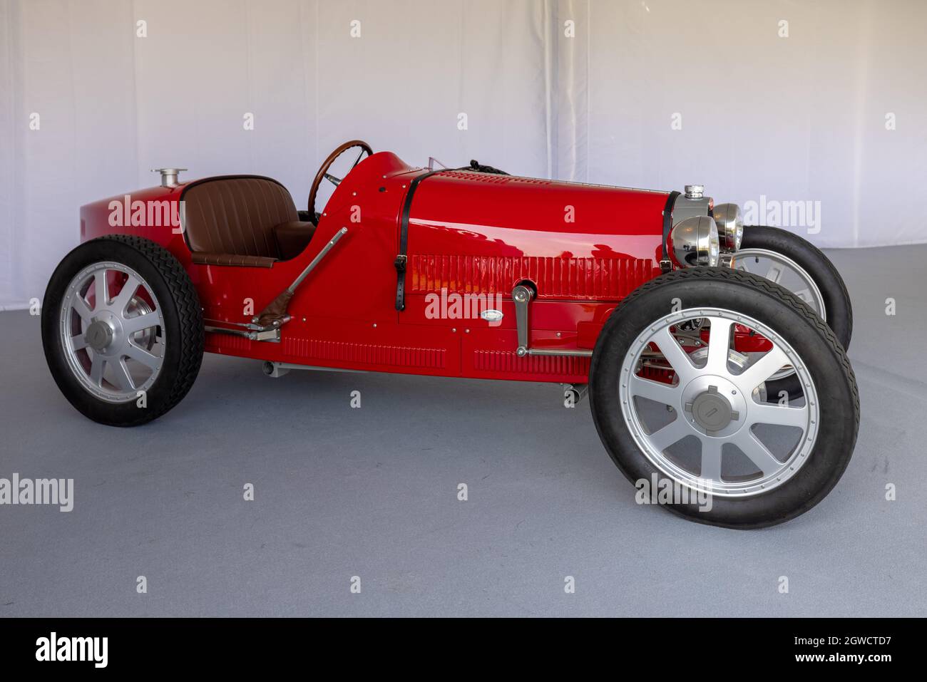 The Little Car Company Bugatti Baby II on display at the Concours d