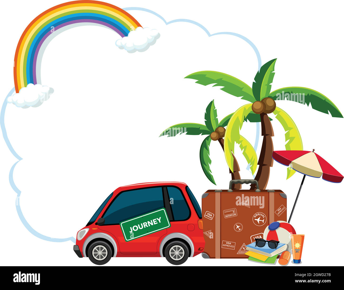 Travel element on blank template Stock Vector Image & Art - Alamy