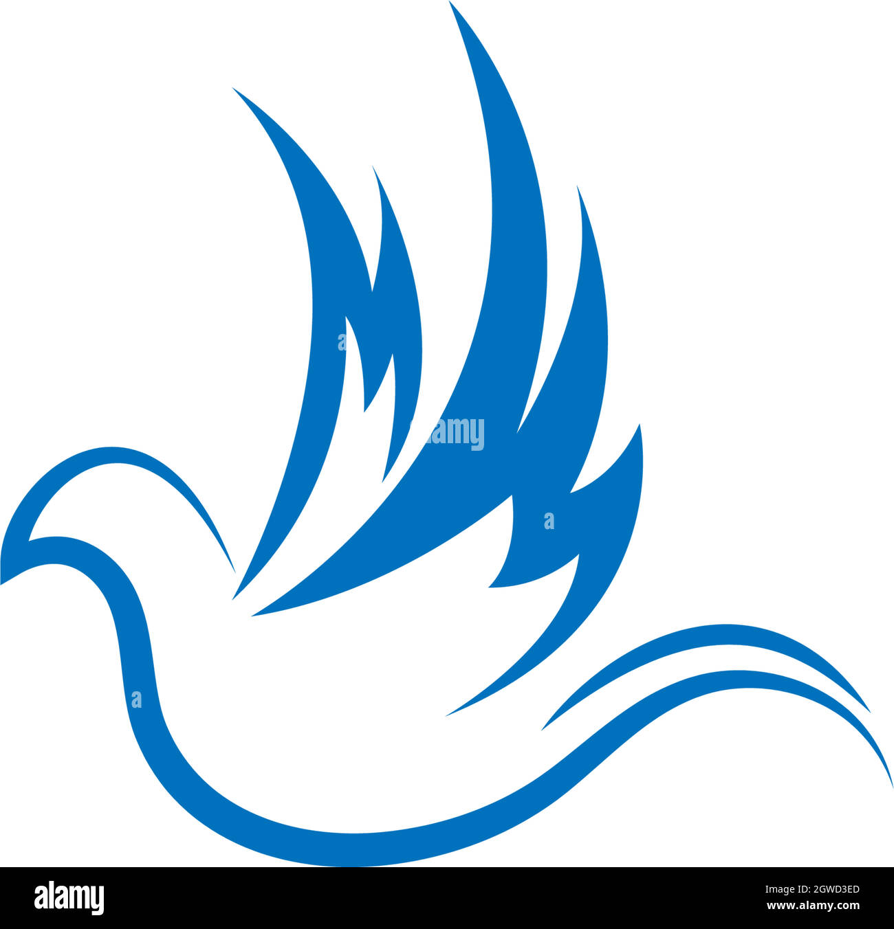 Bird dove icon logo design template illustration Stock Vector