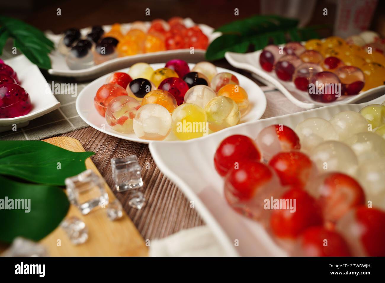 Fruit Jelly Agar Agar Fruit Cake Healthy Vegan. Dragon Fruit Passion