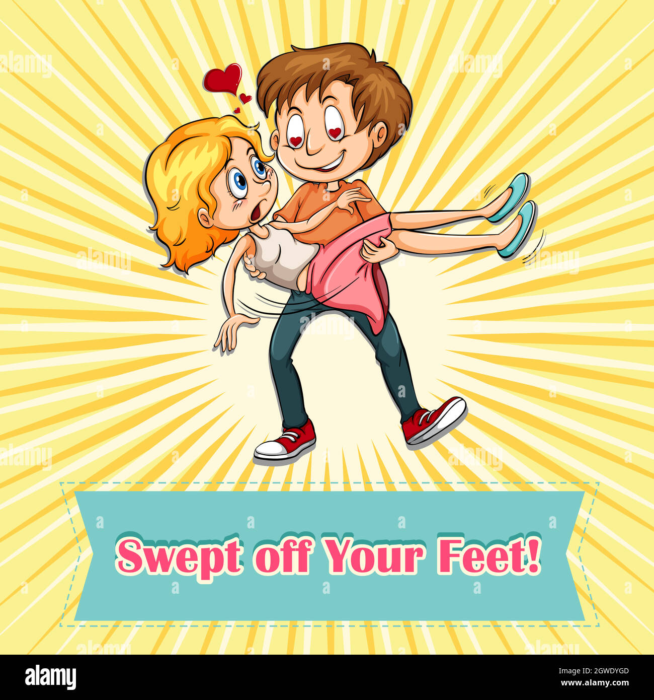 swept-off-your-feet-stock-vector-image-art-alamy