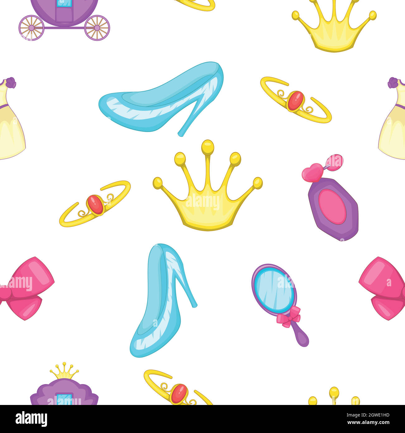 Alpine Princess Seamless Vector Pattern Design