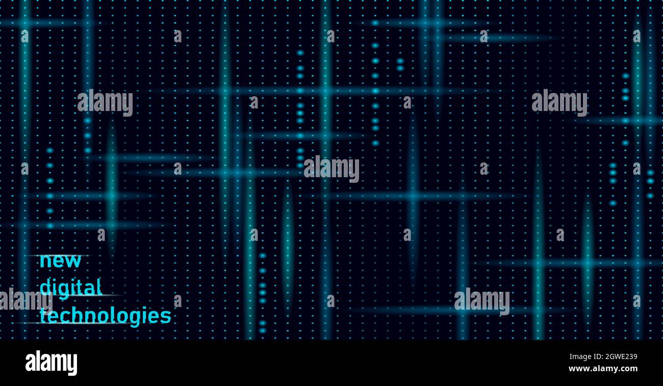 Abstract digital 3D blue background. Information code flow data ...