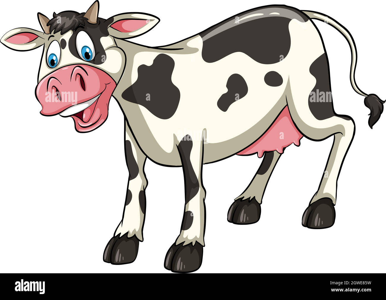 Smiling cow Stock Vector