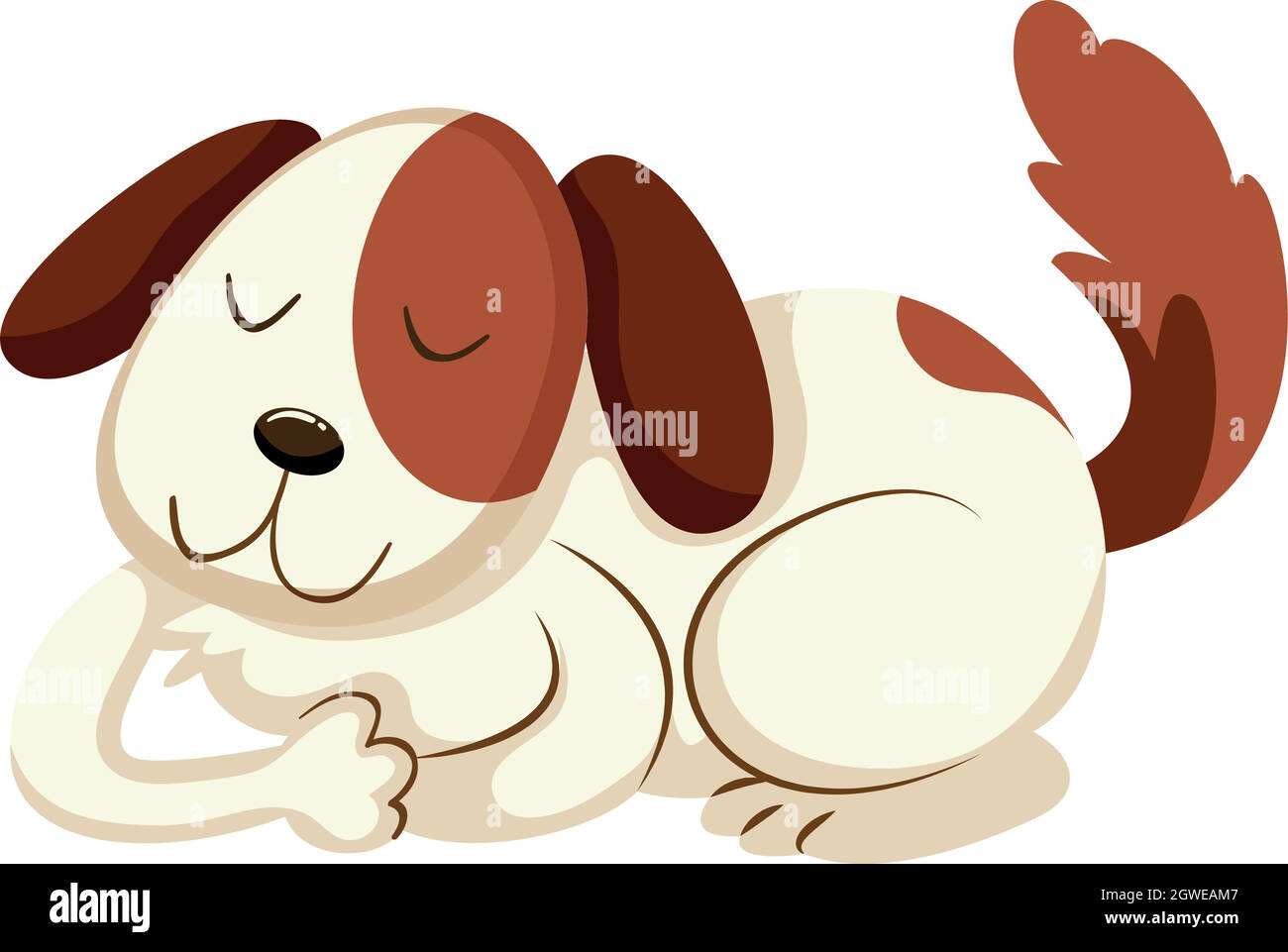 Cute brown puppy Stock Vector Images - Alamy