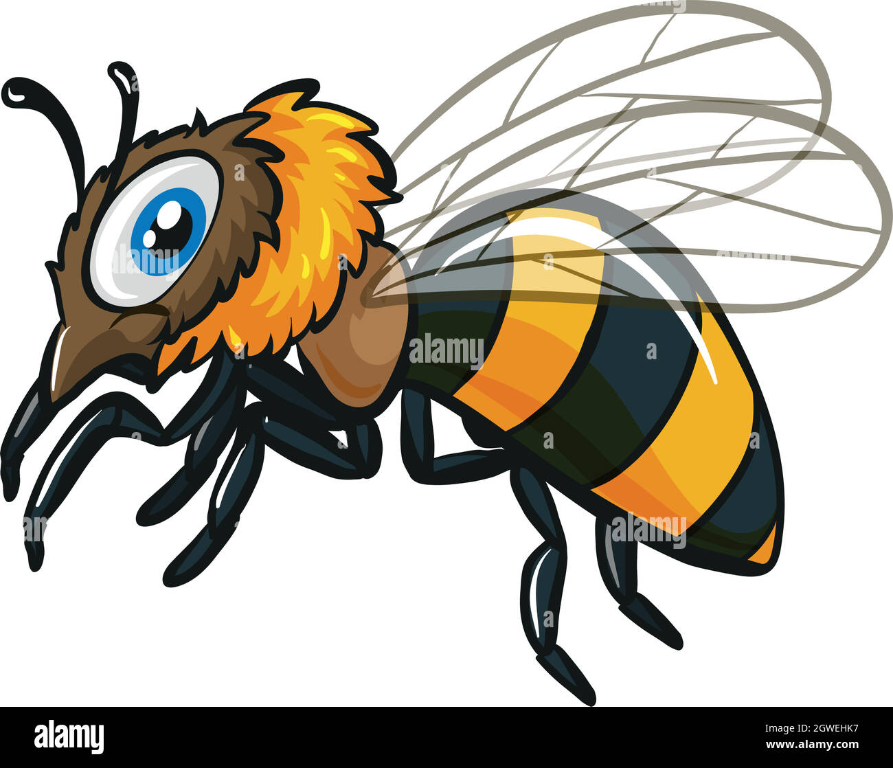 Simple flying bee on white Stock Vector Image & Art - Alamy Simple flying bee on white Stock Vector Image & Art - Alamy