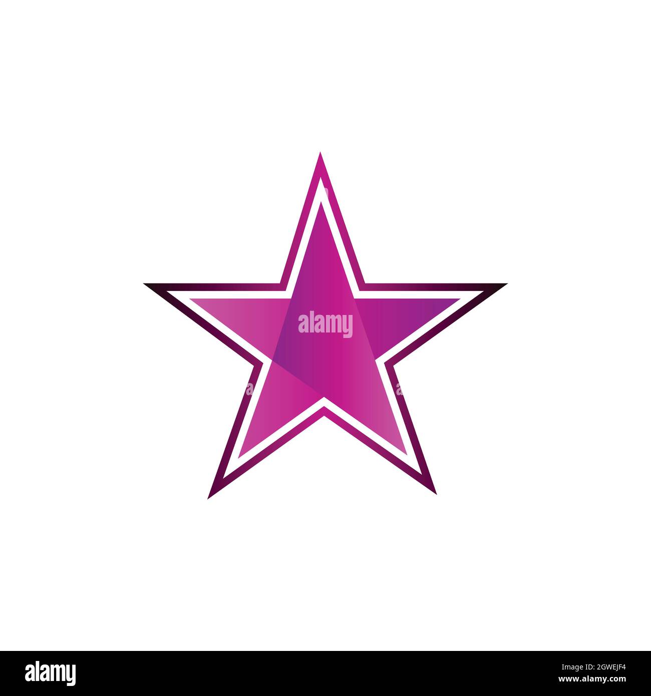 stylish star purple logo icon flat vector concept graphic design Stock
