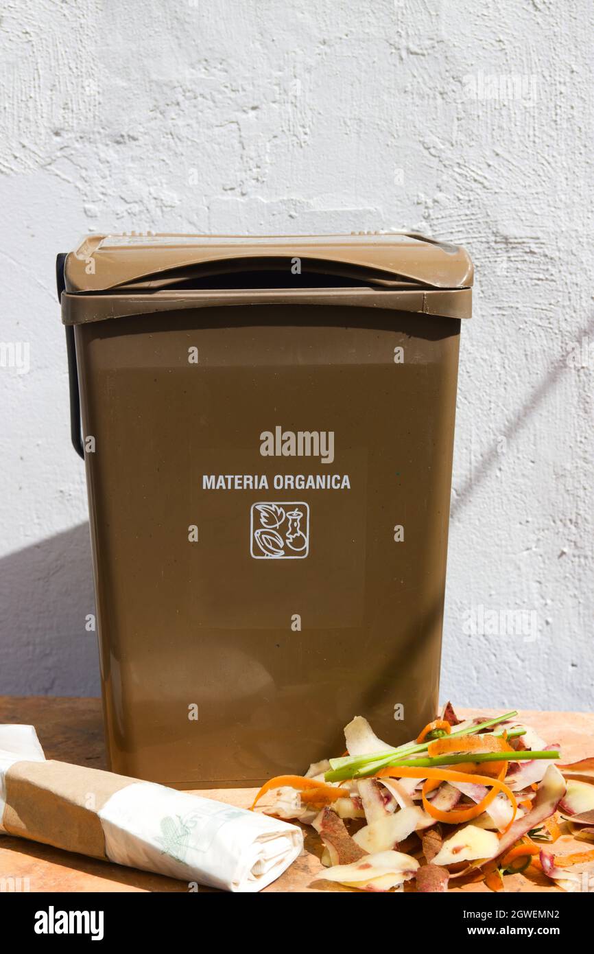 Image of a brown bin where you can throw away the organic rubbish next
