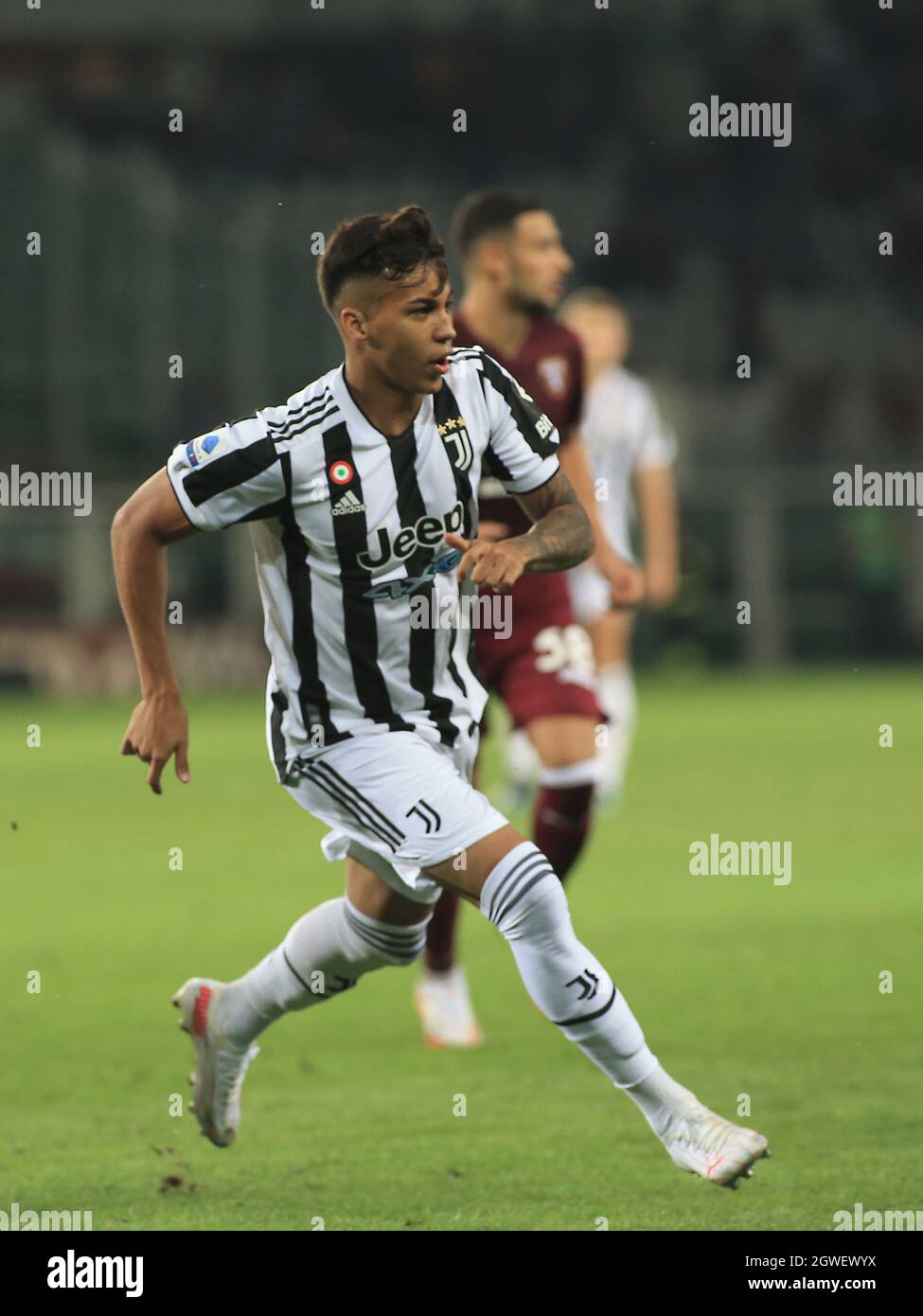 Kaio Jorge ((Juventus FC)  during  Torino FC vs Juventus FC, Italian football Serie A match in Turin, Italy, October 02 2021 Stock Photo