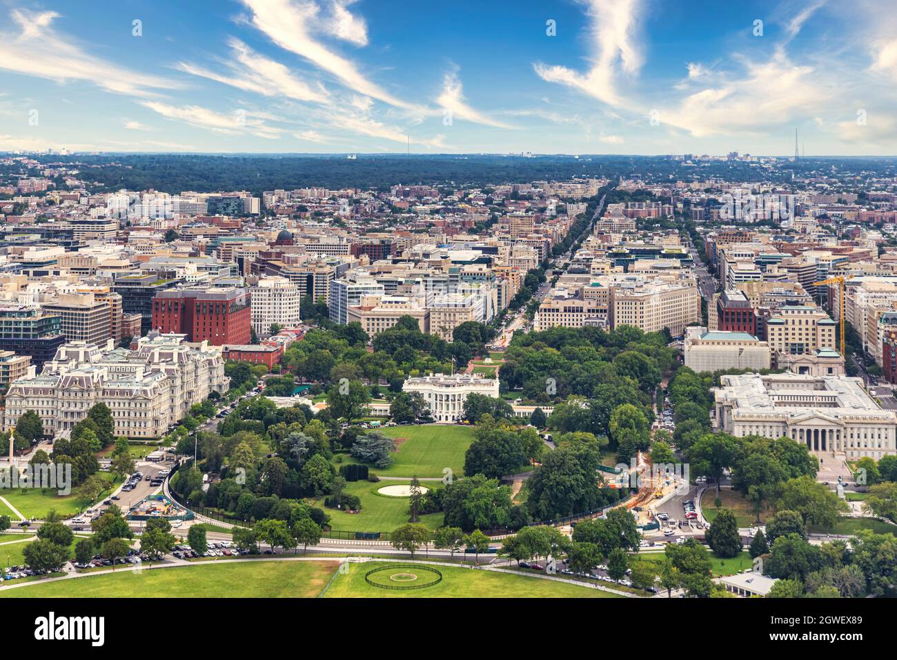 Aerial View of the White House in Washington DC USA Stock Photo Alamy