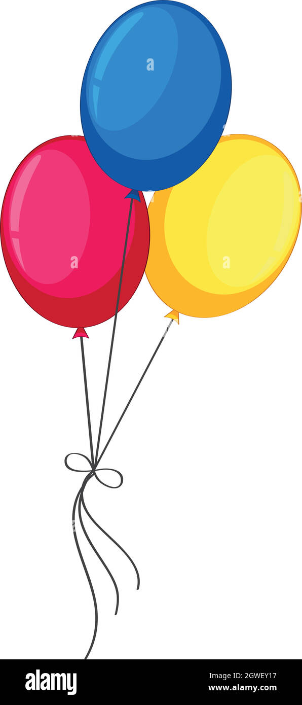 Colourful helium balloons on white background Stock Vector Image & Art