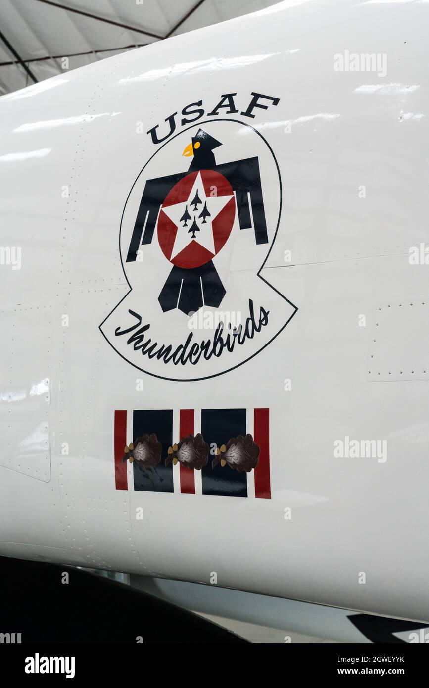 A McDonnell Douglas F-4E Phantom II fighter in the Pima Air & Space Museum, Tucson, Arizona. Stock Photo