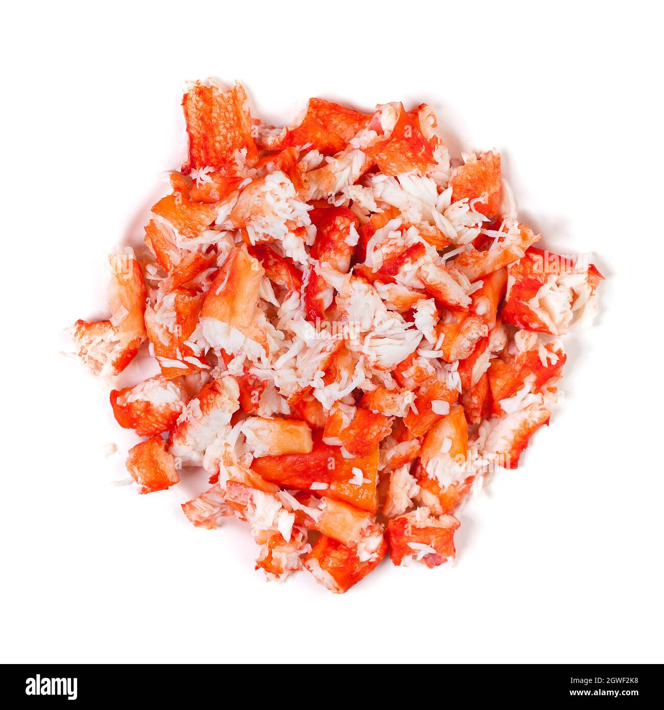 Gourmet food. Seafood crab meat on white Stock Photo Alamy