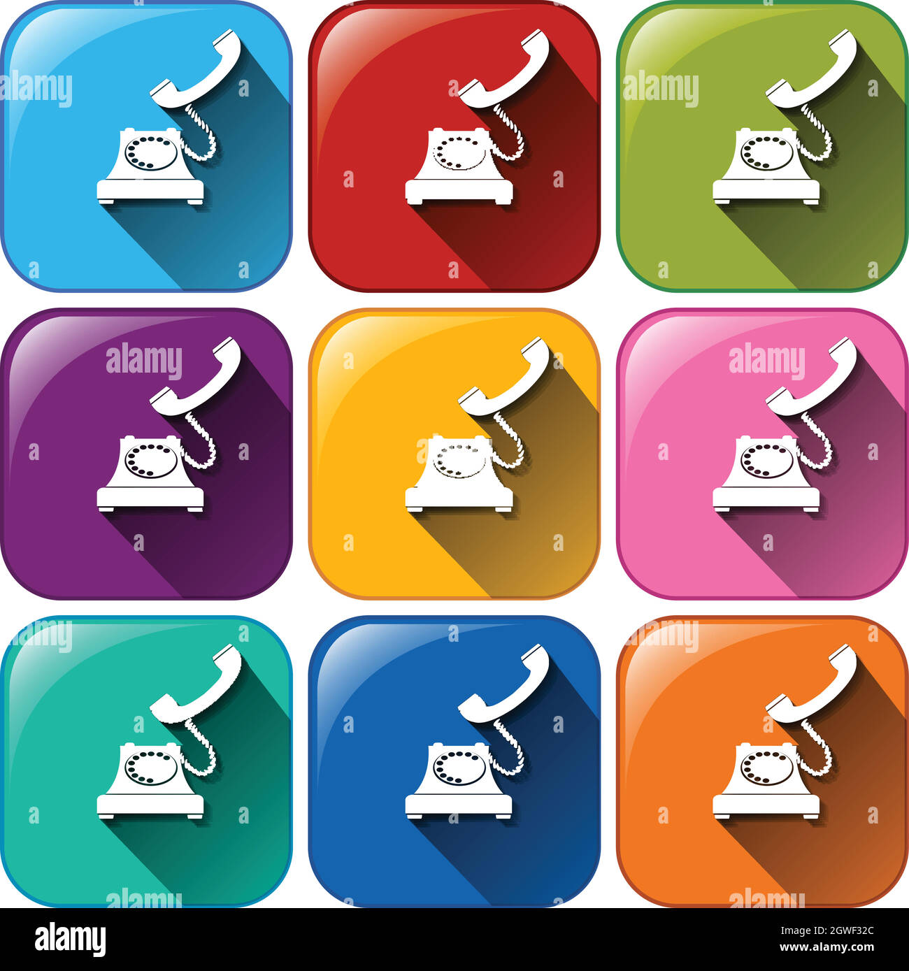 Telephone dial buttons Stock Vector Images Alamy