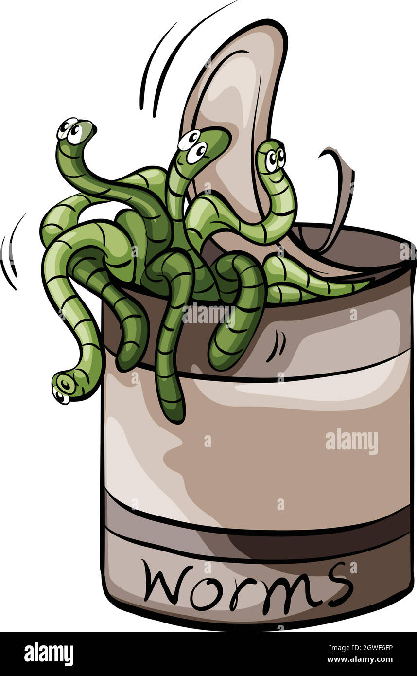 A can of worms Stock Vector