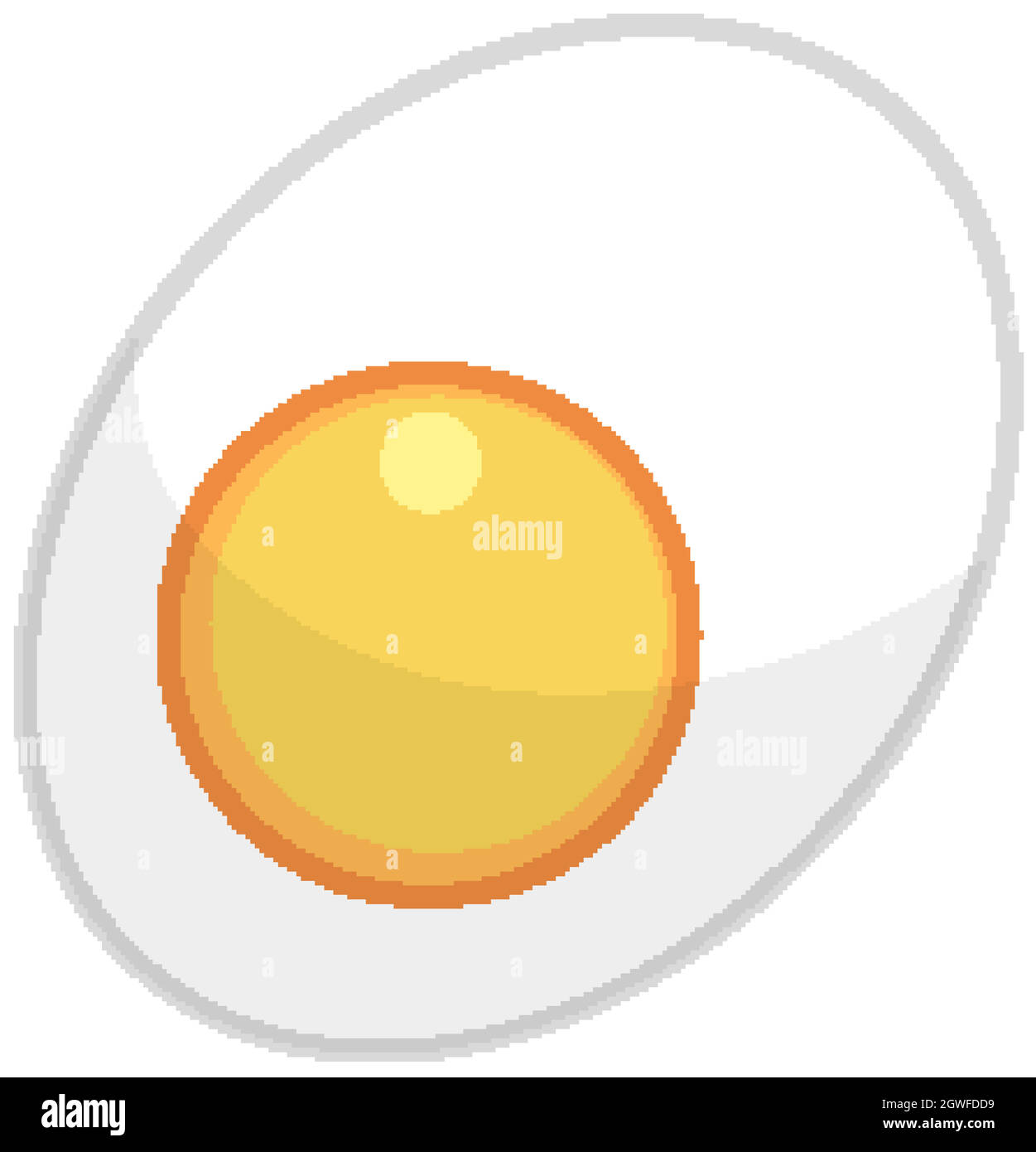 simple egg on white background Stock Vector