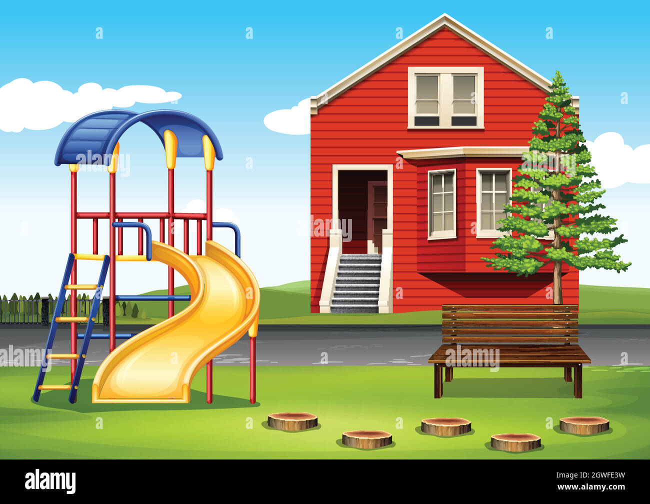 Front garden of property Stock Vector Images Alamy