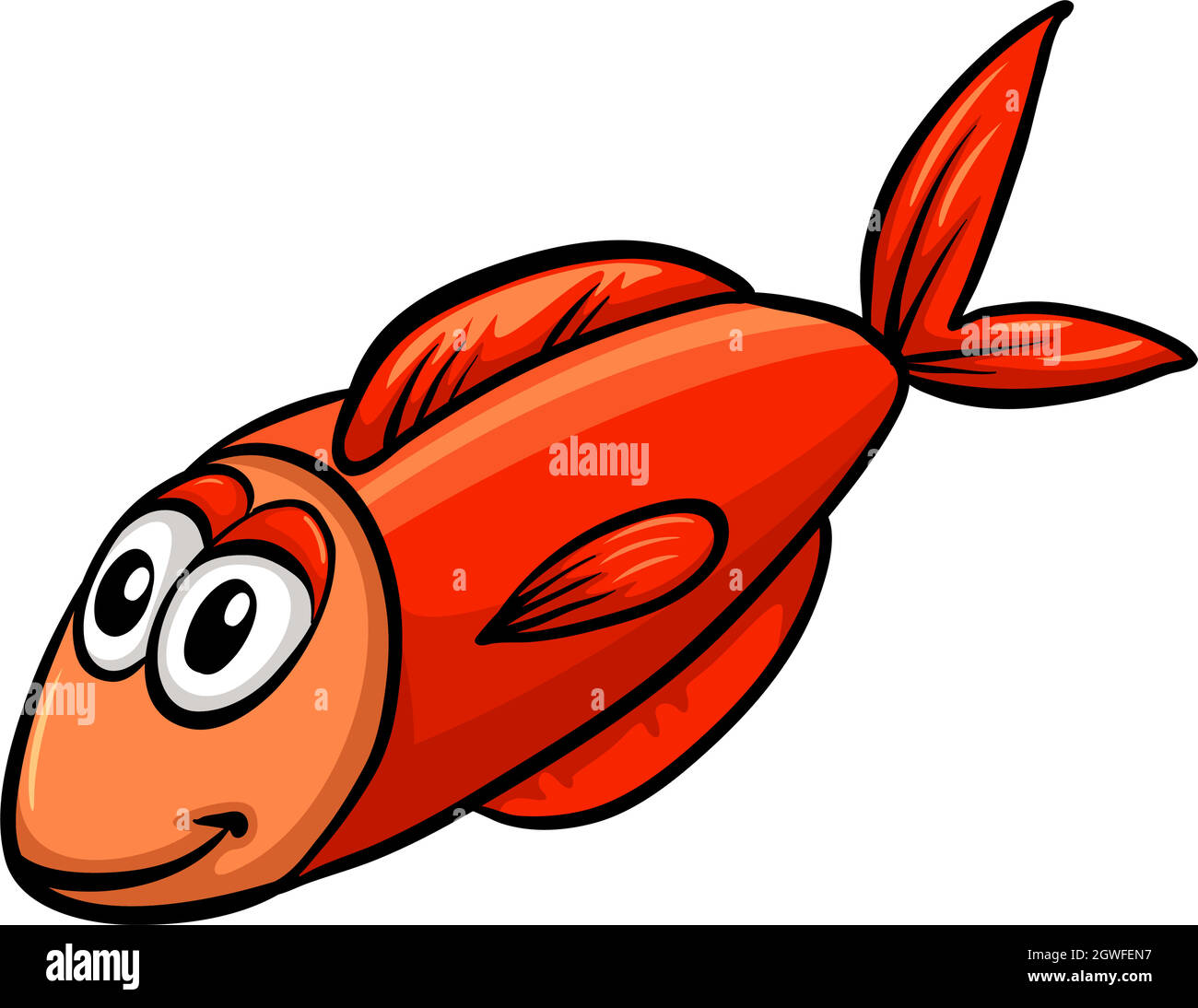 One red fish Stock Vector