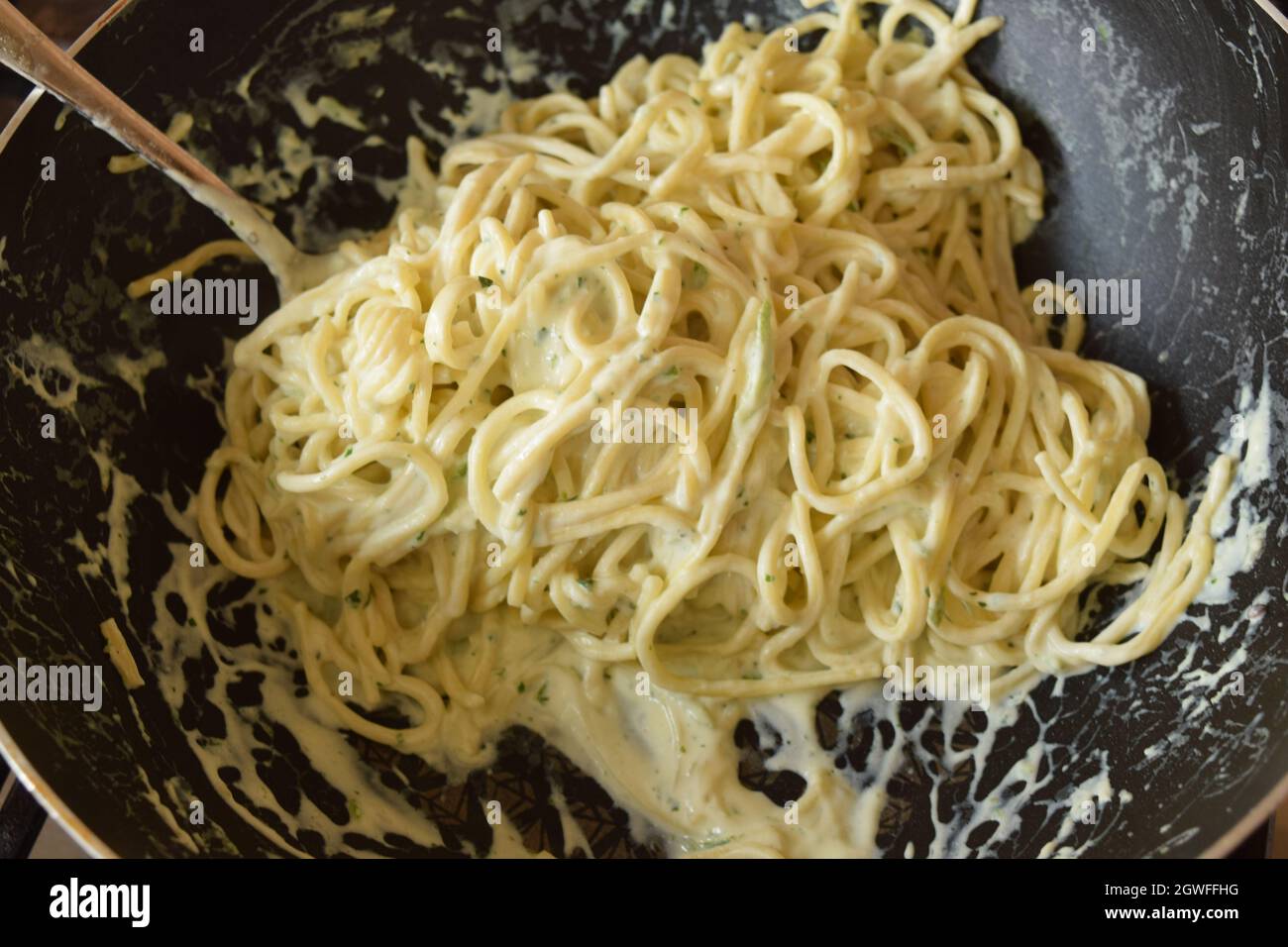 Italian cacio e pepe pasta made with creamy pecorino cheese and black