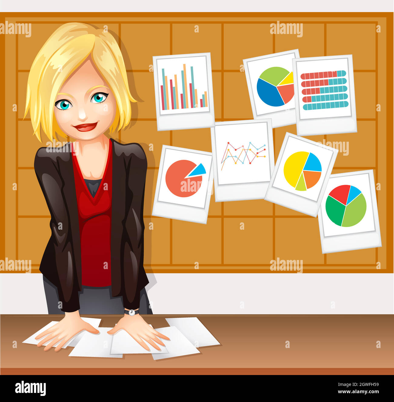 Charts on wall Stock Vector Images - Alamy