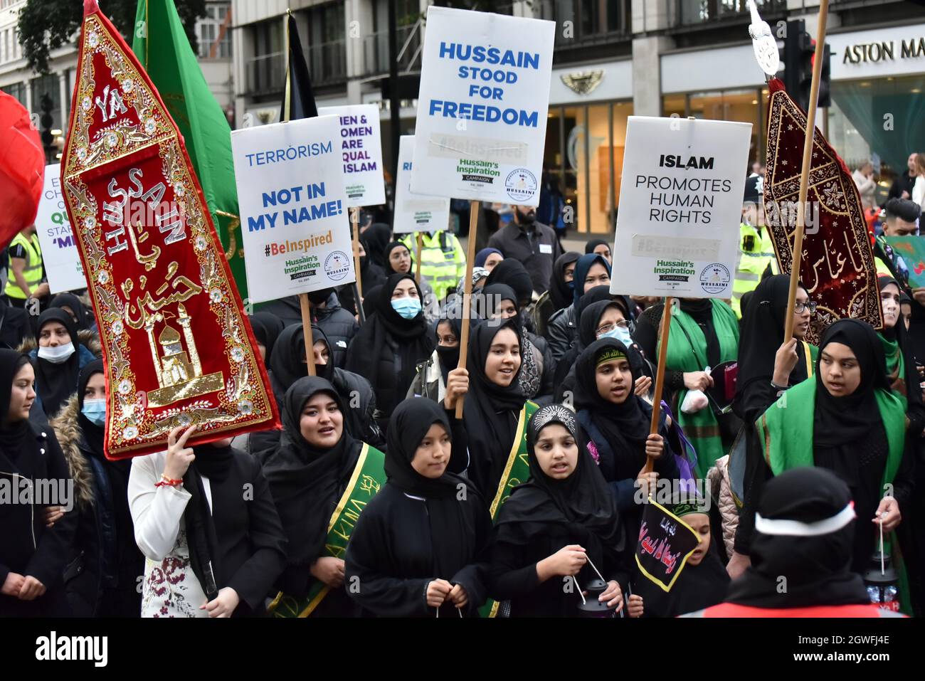 London UK 3 October 2021 Hundreds Of Muslims March On London For The 