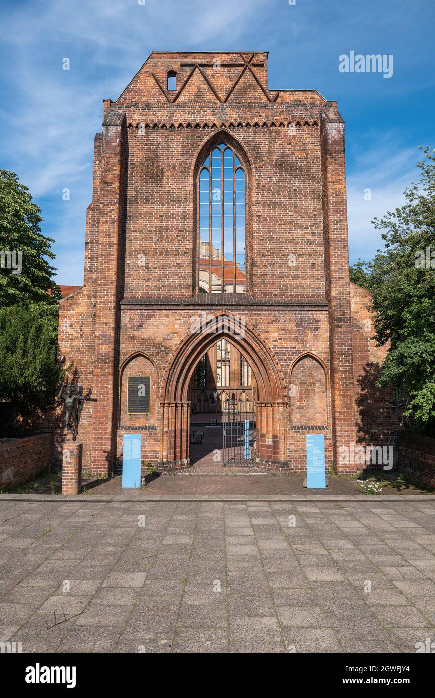 Franziskaner Klosterkirche ruins in city of Berlin, Germany, Gothic style monastery church founded in 1250. Stock Photo